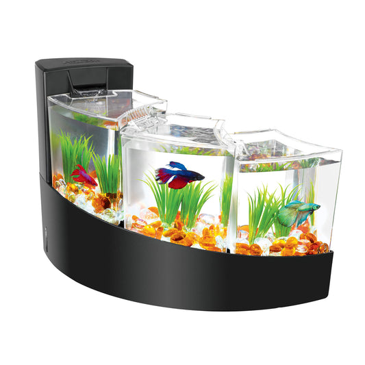 Aqueon Betta Falls Aquarium Kit Black 16.93" x 10.95" x 11.42"