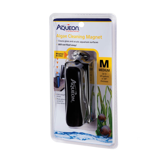 Aqueon Algae Cleaning Magnets Medium Black 4.5" x 2.5" x 9"