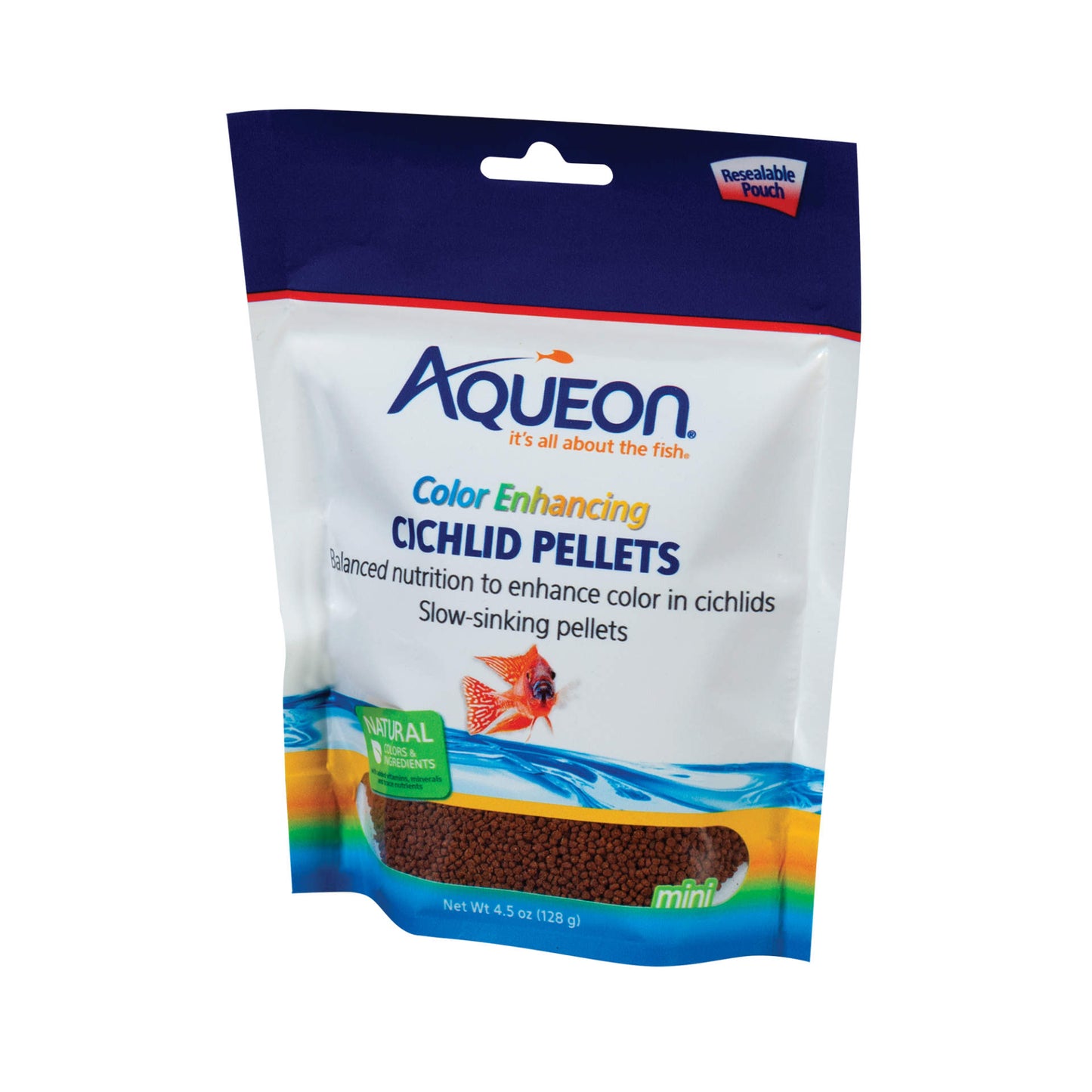 Aqueon Cichlid Color Enhancing Fish Food 4.5 ounces