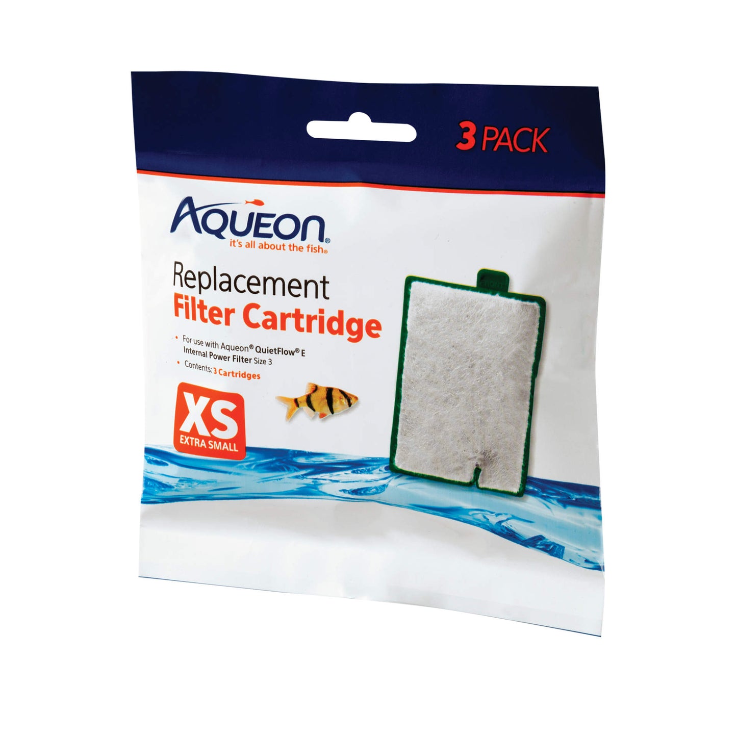 Aqueon Replacement Filter Cartridges 3 pack Extra Small 5.24" x 1.75" x 5.7"