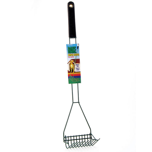 Four Paws Wire Rake Scooper for Grass Black 5" x 6.13" x 29.5"