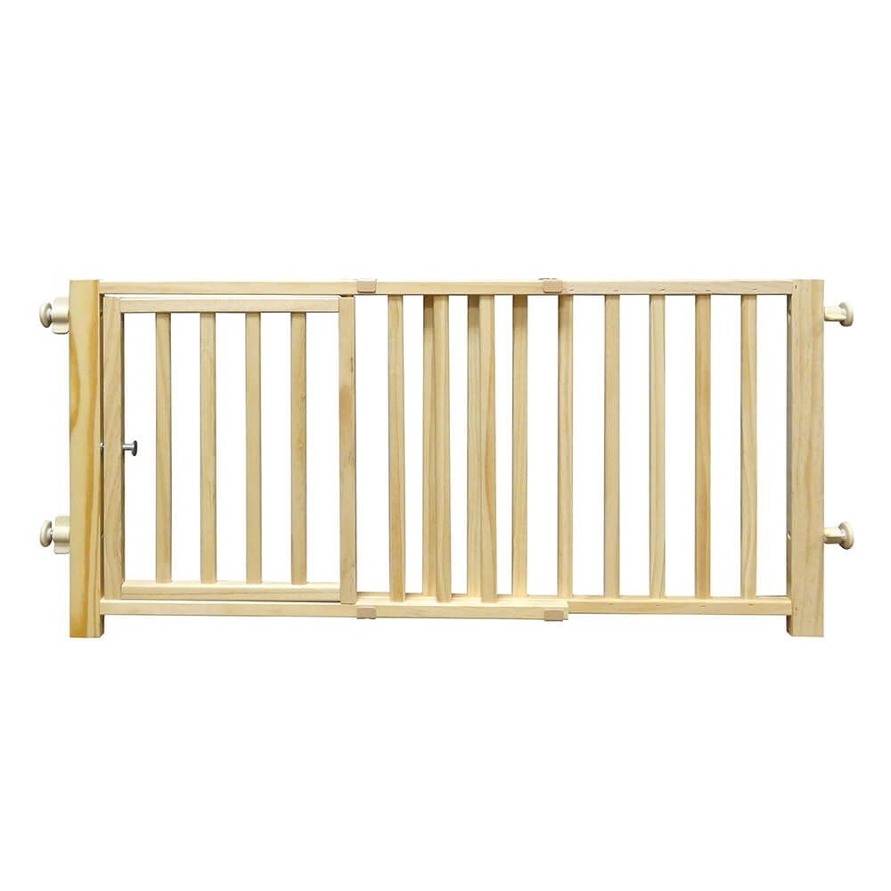 Four Paws Smart Design Walkover Pressure Mounted Gate with Door Beige 30" - 44" x 1" x 18"