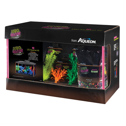 Aqueon NeoGlow LED Aquarium Kit 10 Gallon Orange 20.5" x 10.5" x 12.5"