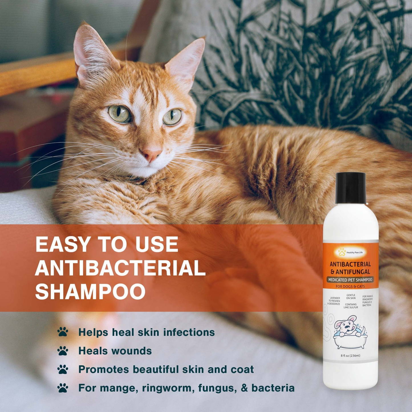 Classic's Medicated Pet Shampoo - Veterinary Treatment Against Ringworm, Mange, Lice, and Dry Skin