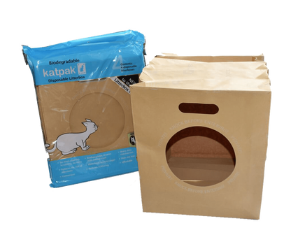 KatPak Biodegradable Litter Box - 4 Pack