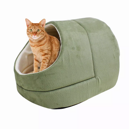 GOOPAWS Cat Cave for Cat and Warming Burrow Cat Bed, Pet Hideway Sleeping Cuddle Cave