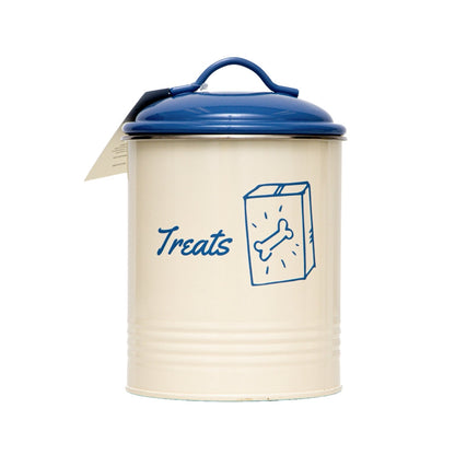 Country Living Pet Treat Storage Canister – Dog Treat Canister, Elegant & Stylish Organization – French Blue (Set of 3)