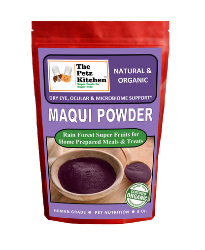 Maqui Berry Powder - Dry Eye Ocular & Microbiome Support* Organic The Petz Kitchen Dog & Cat Holistic Super Foods*