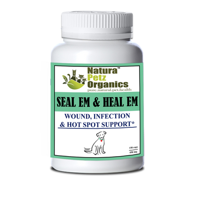 Seal Em & Heal Em Capsules Dog Cat & Small Animal*  Wound, Infection & Hot Spot Support*