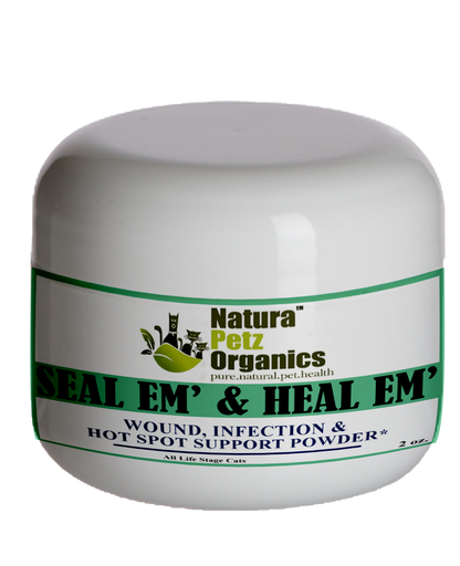 Seal Em And Heal Em Powder Dog, Cat & Small Animal*  Wound, Infection & Hot Spot Support*