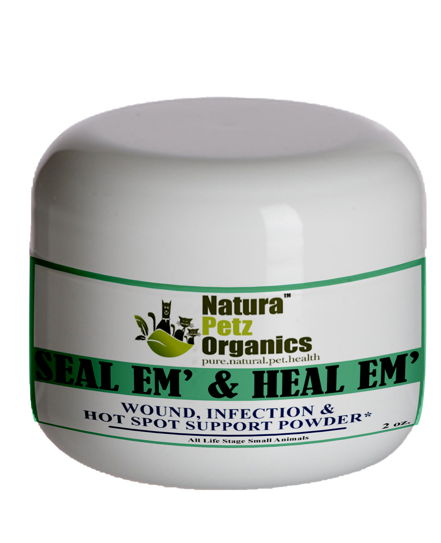 Seal Em And Heal Em Powder Dog, Cat & Small Animal*  Wound, Infection & Hot Spot Support*