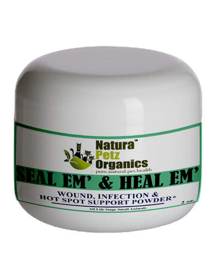 Seal Em And Heal Em Powder Dog, Cat & Small Animal*  Wound, Infection & Hot Spot Support*