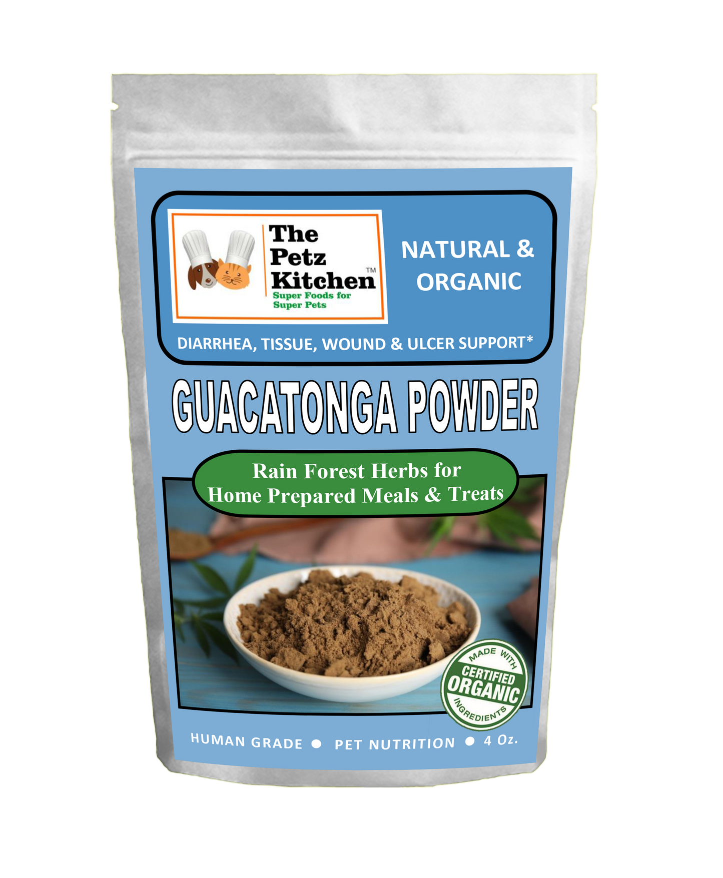 Guacatonga Powder - Diarrhea, Tissue, Wound & Ulcer Support* The Petz Kitchen Dog Cat