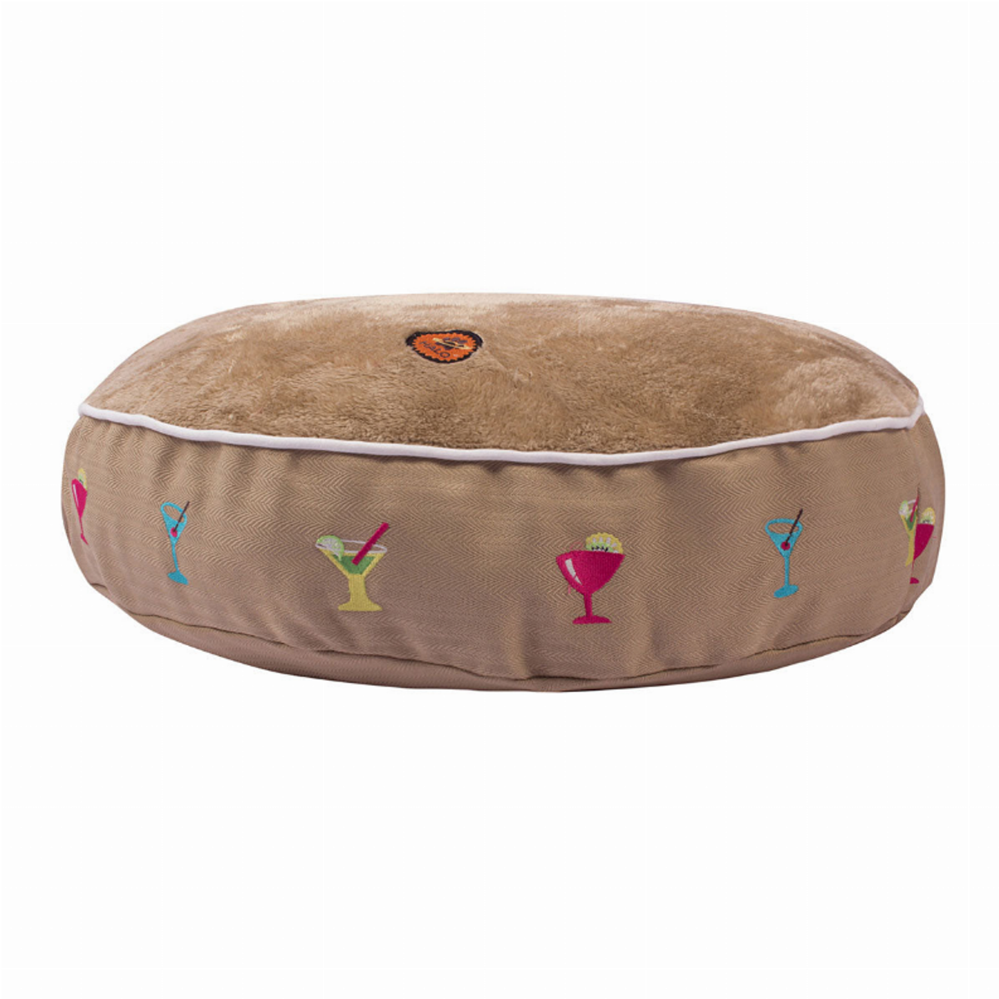 Halo Round Martinis Dog Bed