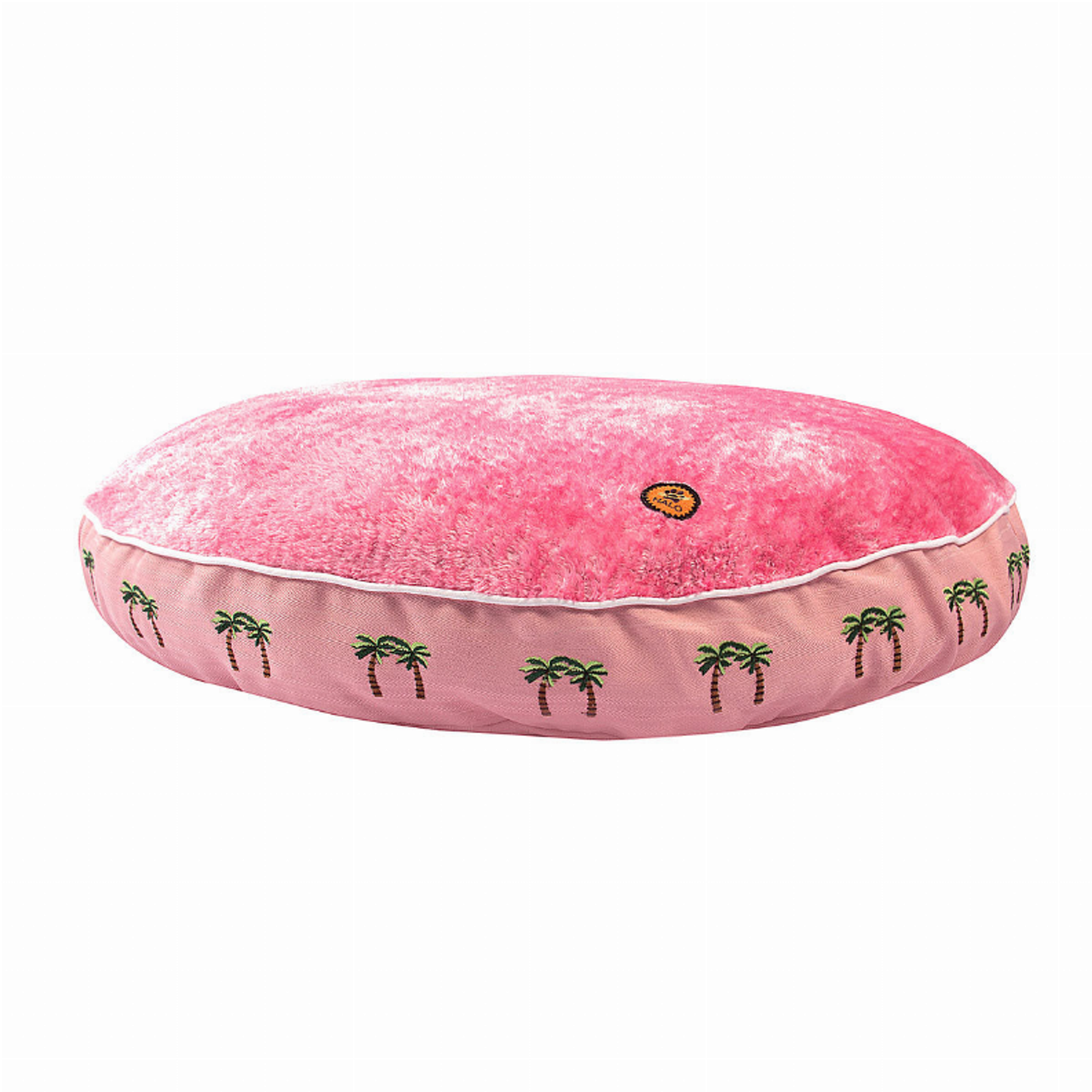 Halo Palm Trees Round Dog Bed