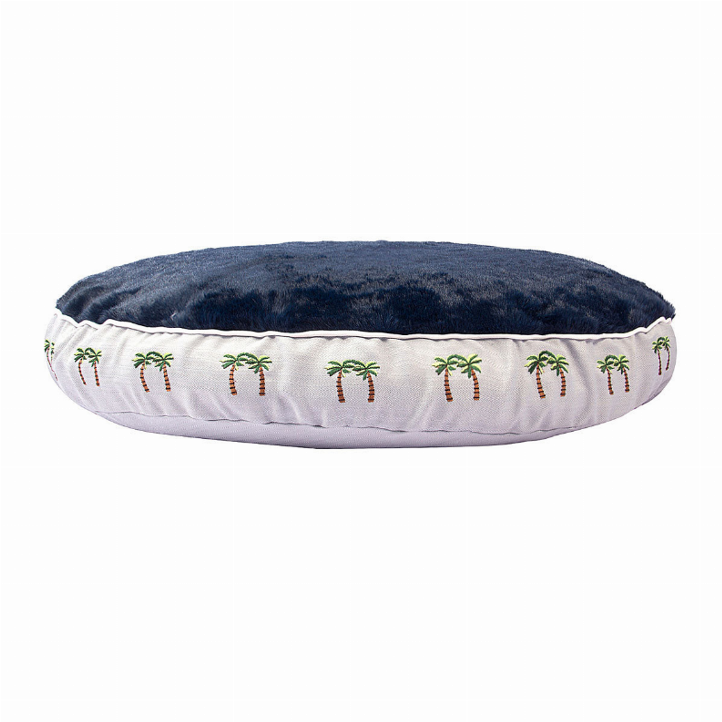 Halo Palm Trees Round Dog Bed