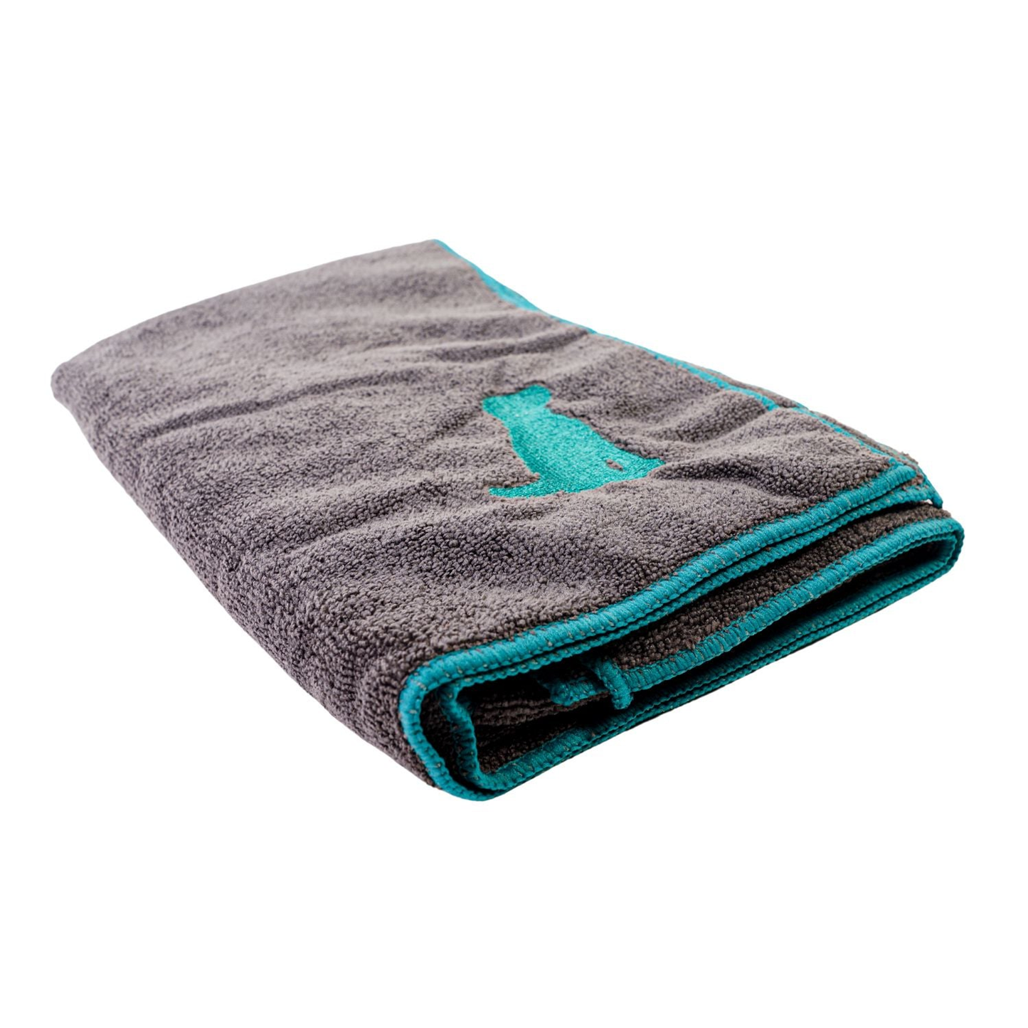 Quick Drying Microfiber Dog Bath Towel with Dog Silhouette