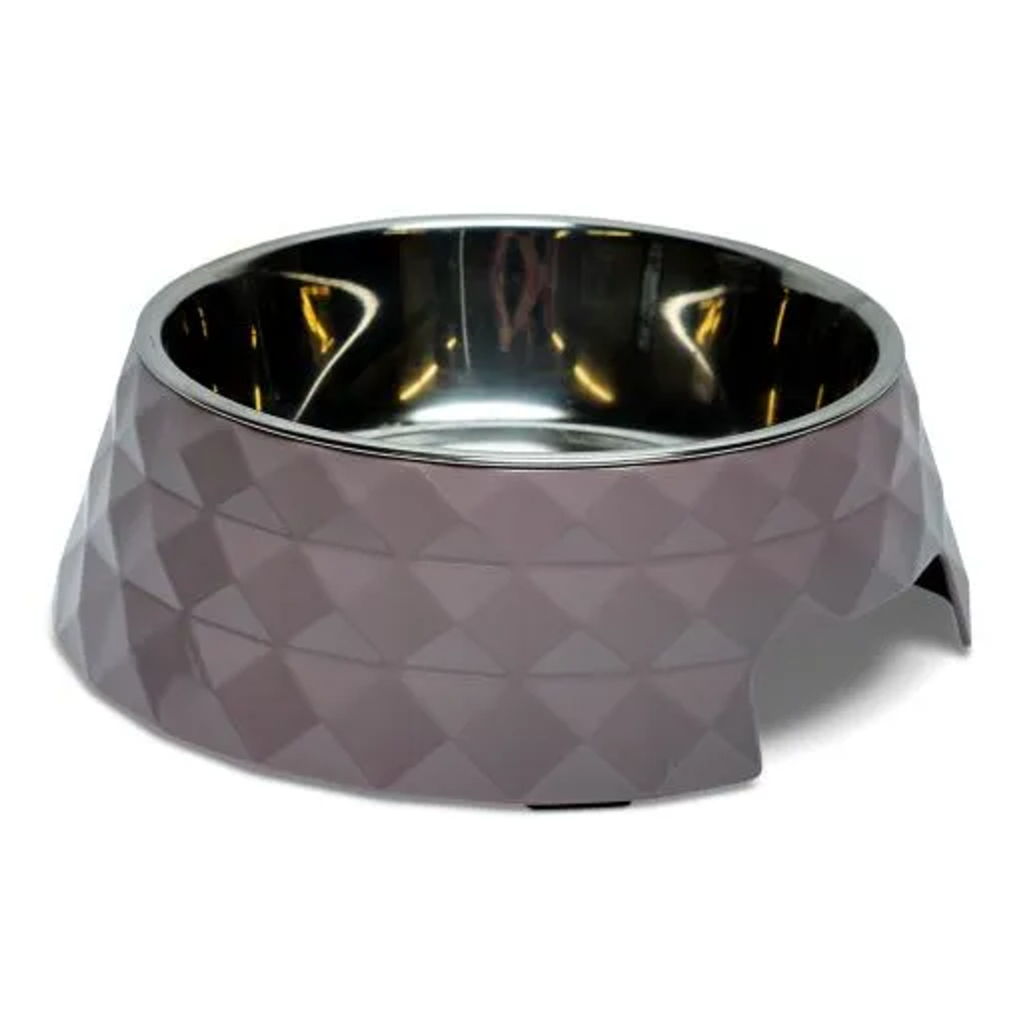 Diamond Melamine Stainless Steel Dog Bowl