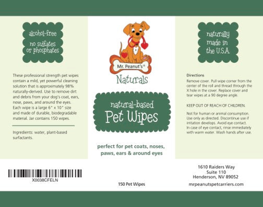 Mr. Peanut's Naturals Pet Wipes