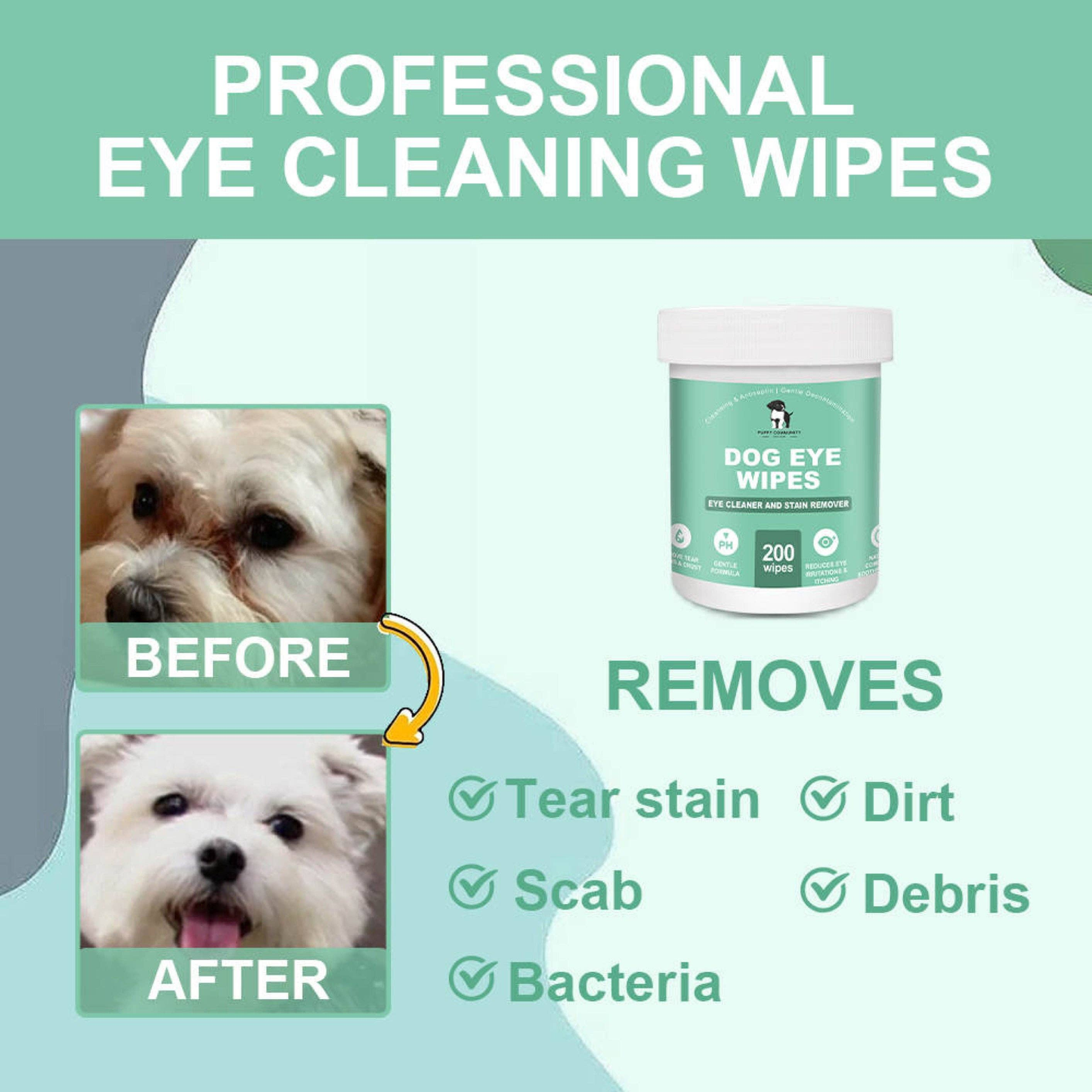 Dog Eye Wipes by Puppy Community