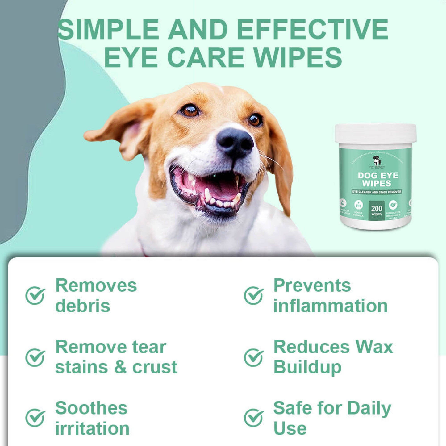 Dog Eye Wipes by Puppy Community