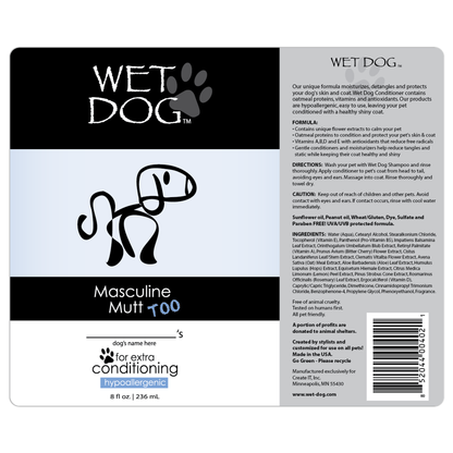 Wet Dog - Masculine Mutt Calming Conditioner for Dogs