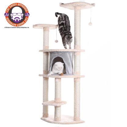 Armarkat 64" Real Wood Cat Tree With Scratch Post