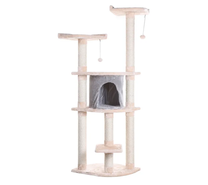 Armarkat 64" Real Wood Cat Tree With Scratch Post