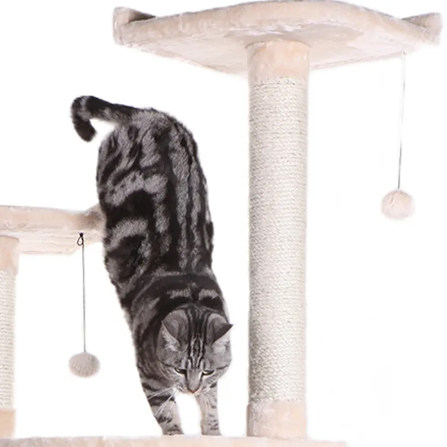 Armarkat 64" Real Wood Cat Tree With Scratch Post