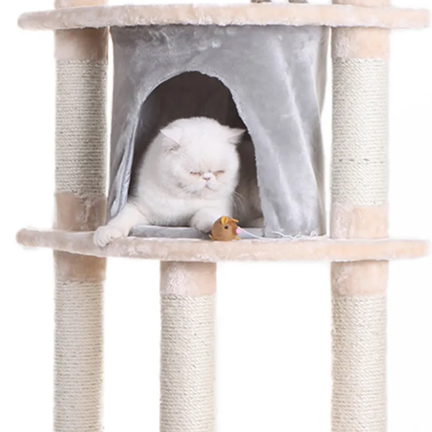 Armarkat 64" Real Wood Cat Tree With Scratch Post