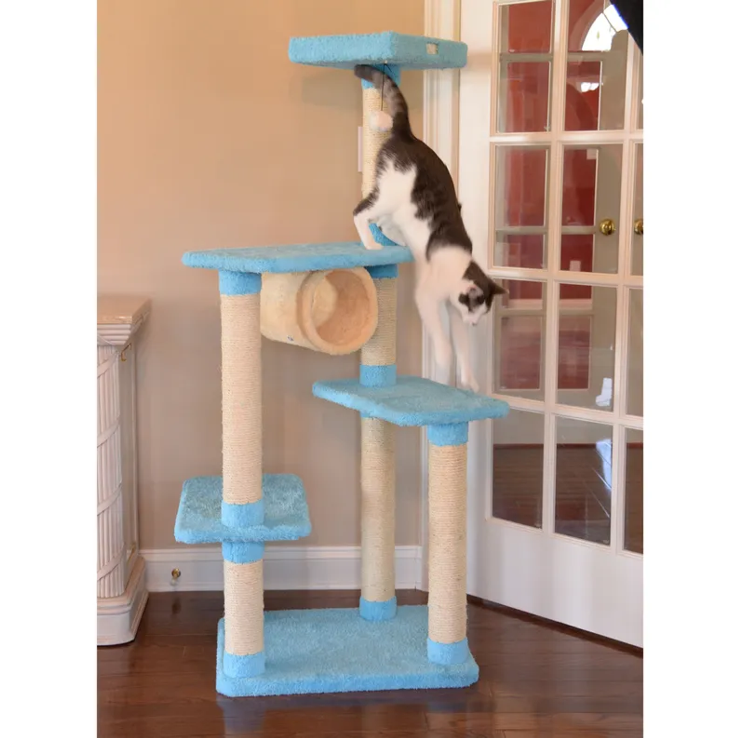 Armarkat Cat Climber, Real Wood Cat Junggle Tree Skyblue