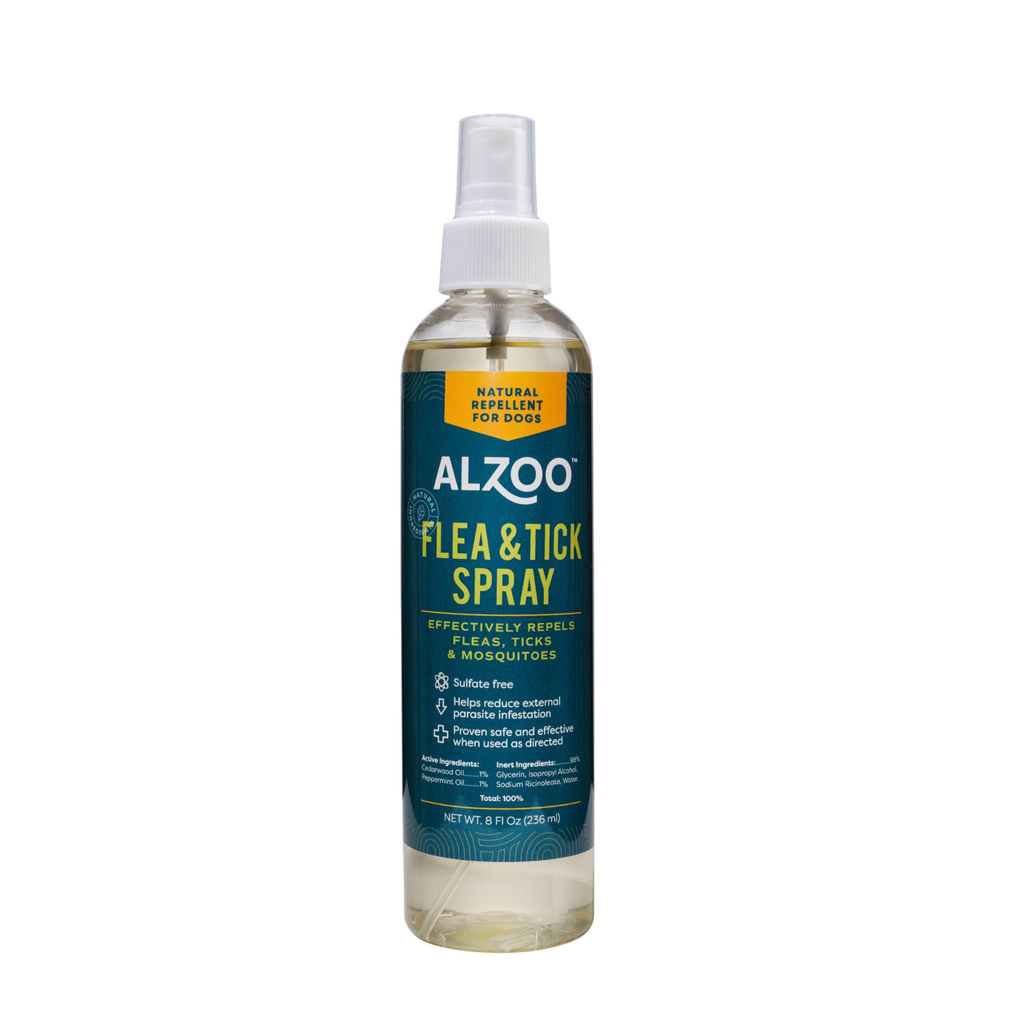 ALZOO Plant-Based Flea and Tick Repellent Spray for Dogs, 8oz