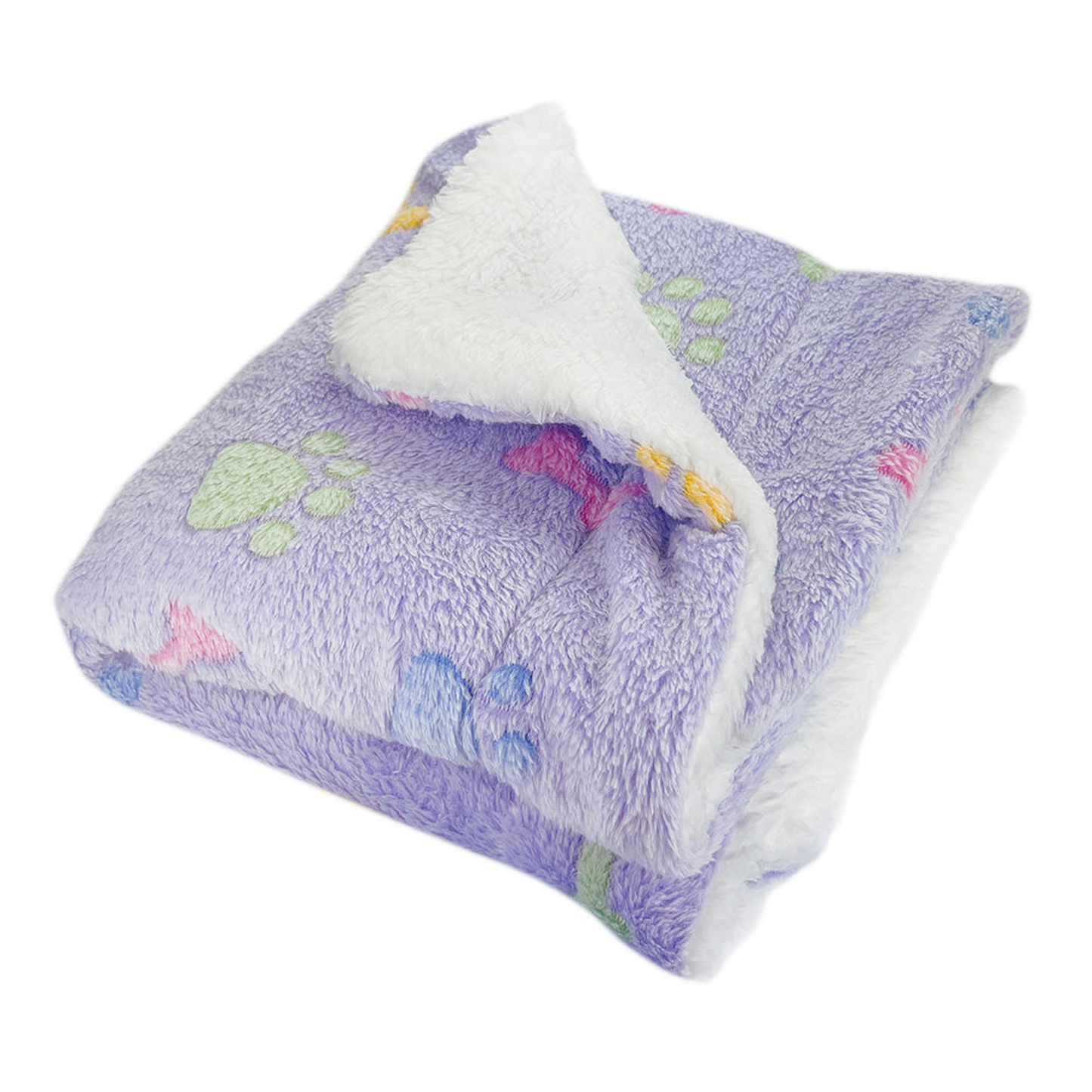 Ultra Plush Colorful Bones/Paws Blanket