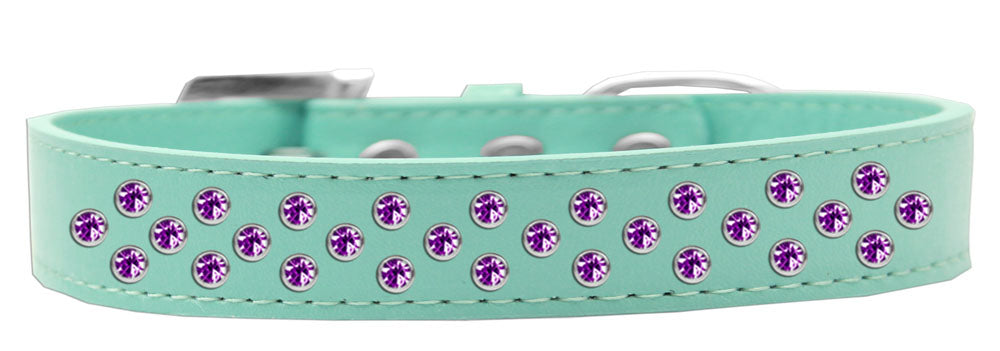 Dog, Puppy & Pet Fashion  Collar, "Purple Crystal Rimsets Sprinkles"