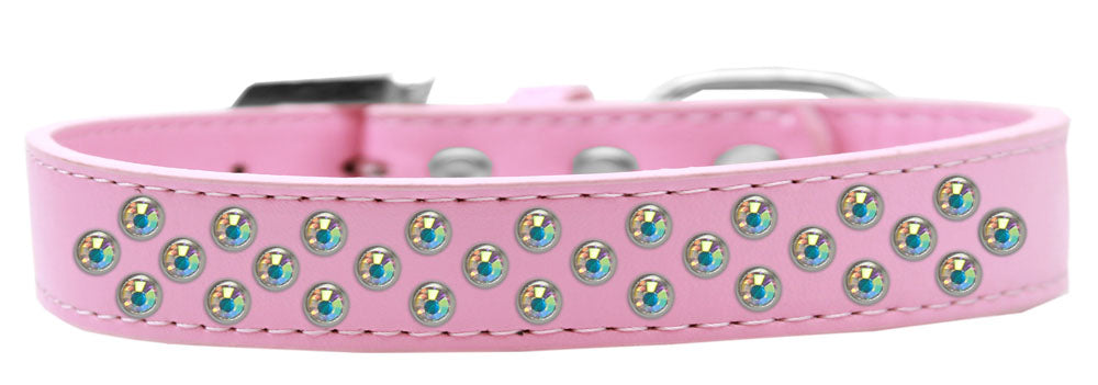 Dog, Puppy & Pet Fashion  Collar, "Aurora Borealis Crystal Rimsets Sprinkles"