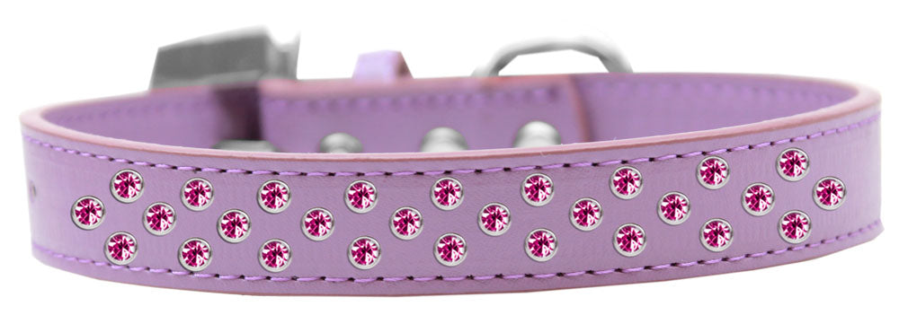 Dog, Puppy & Pet Fashion  Collar, "Bright Pink Crystal Rimsets Sprinkles"