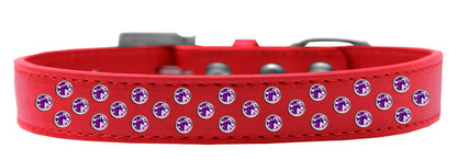 Dog, Puppy & Pet Fashion  Collar, "Purple Crystal Rimsets Sprinkles"