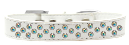 Dog, Puppy & Pet Fashion  Collar, "Aurora Borealis Crystal Rimsets Sprinkles"