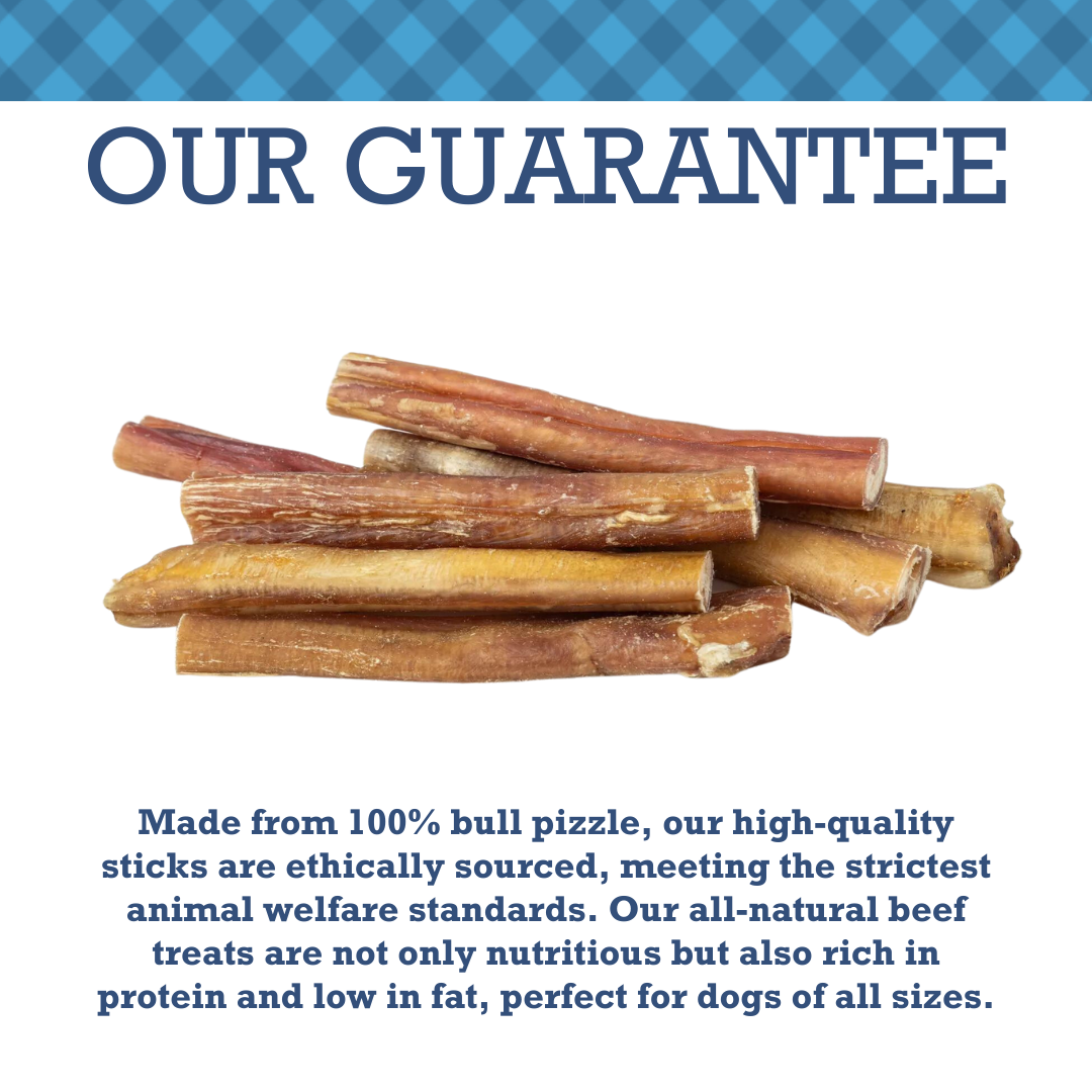 Country Living All-Natural Beef Bully Stick Dog Treats – Nutrient-Rich, High-Protein, and Low-Fat Delight for Healthy Dogs – 12" Standard (25/case)