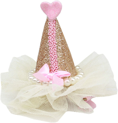 Dog, Puppy & Pet Clip On Grooming Accessory, "Pretty Party Hat"