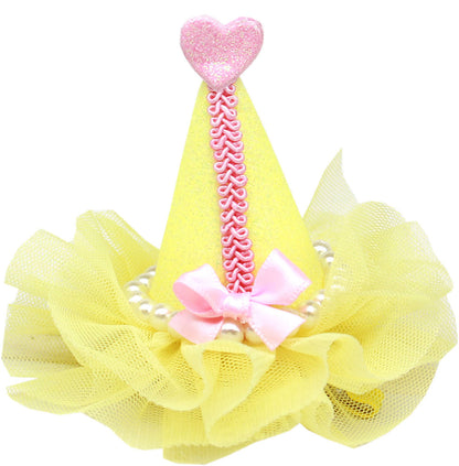 Dog, Puppy & Pet Clip On Grooming Accessory, "Pretty Party Hat"