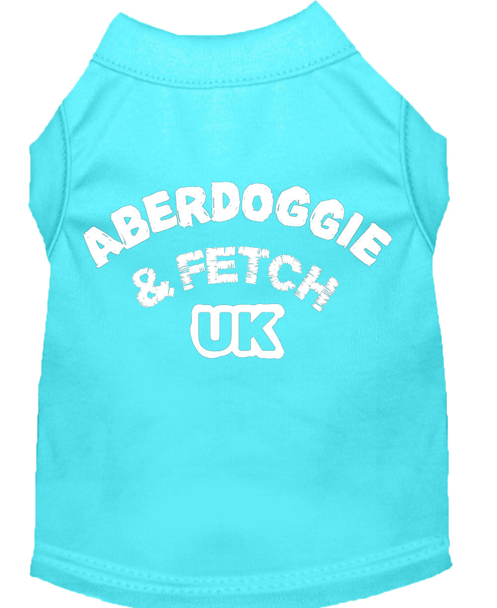 Pet Dog & Cat Shirt Screen Printed, "Aberdoggie and Fetch UK"