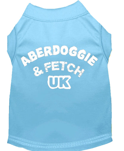 Pet Dog & Cat Shirt Screen Printed, "Aberdoggie and Fetch UK"