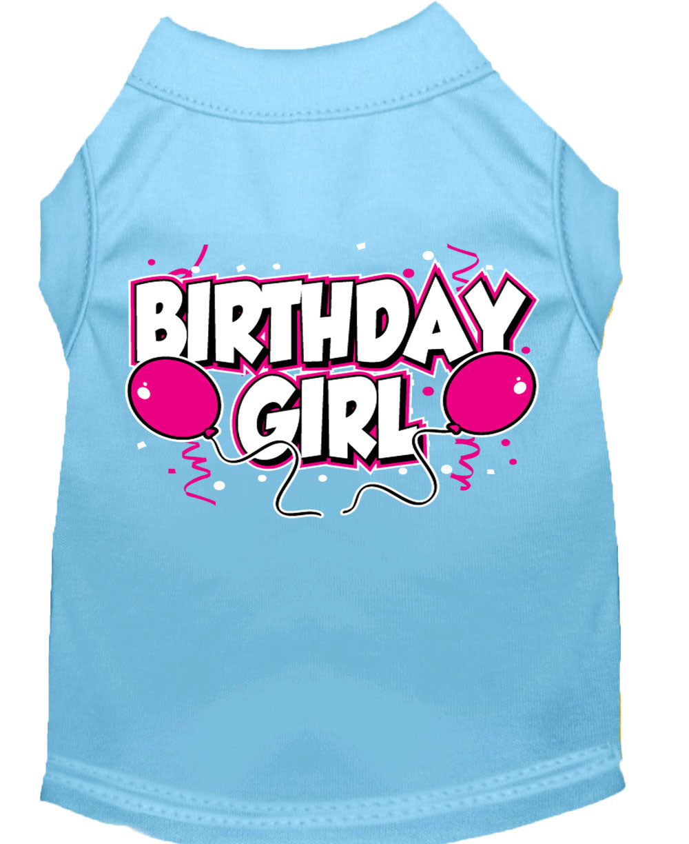 Pet Dog & Cat Shirt Screen Printed, "Birthday Girl"