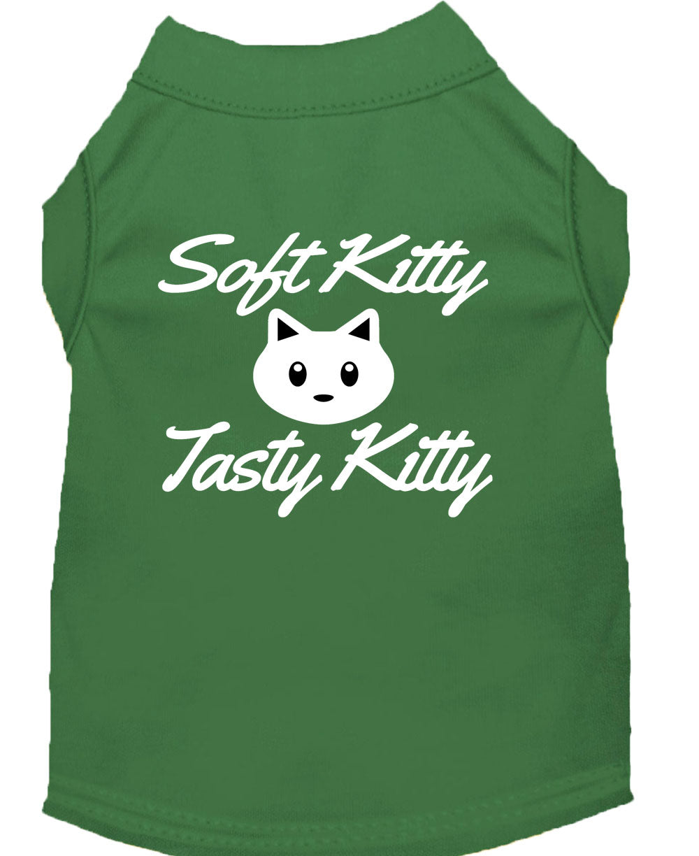 Pet Dog & Cat Shirt Screen Printed, "Soft Kitty, Tasty Kitty"