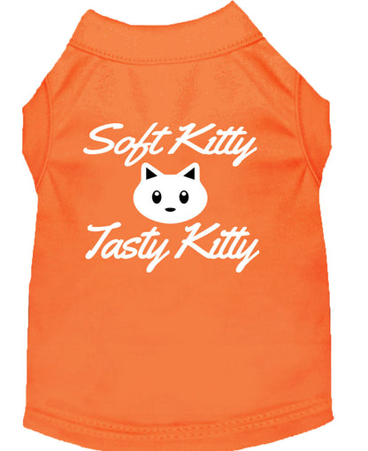 Pet Dog & Cat Shirt Screen Printed, "Soft Kitty, Tasty Kitty"