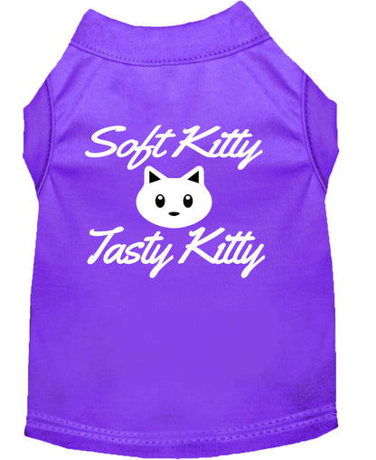 Pet Dog & Cat Shirt Screen Printed, "Soft Kitty, Tasty Kitty"