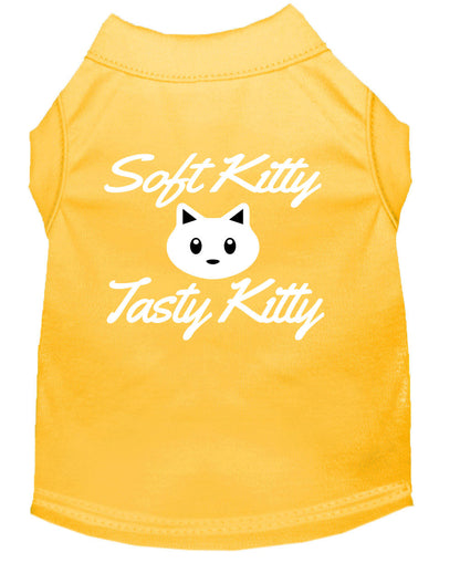 Pet Dog & Cat Shirt Screen Printed, "Soft Kitty, Tasty Kitty"