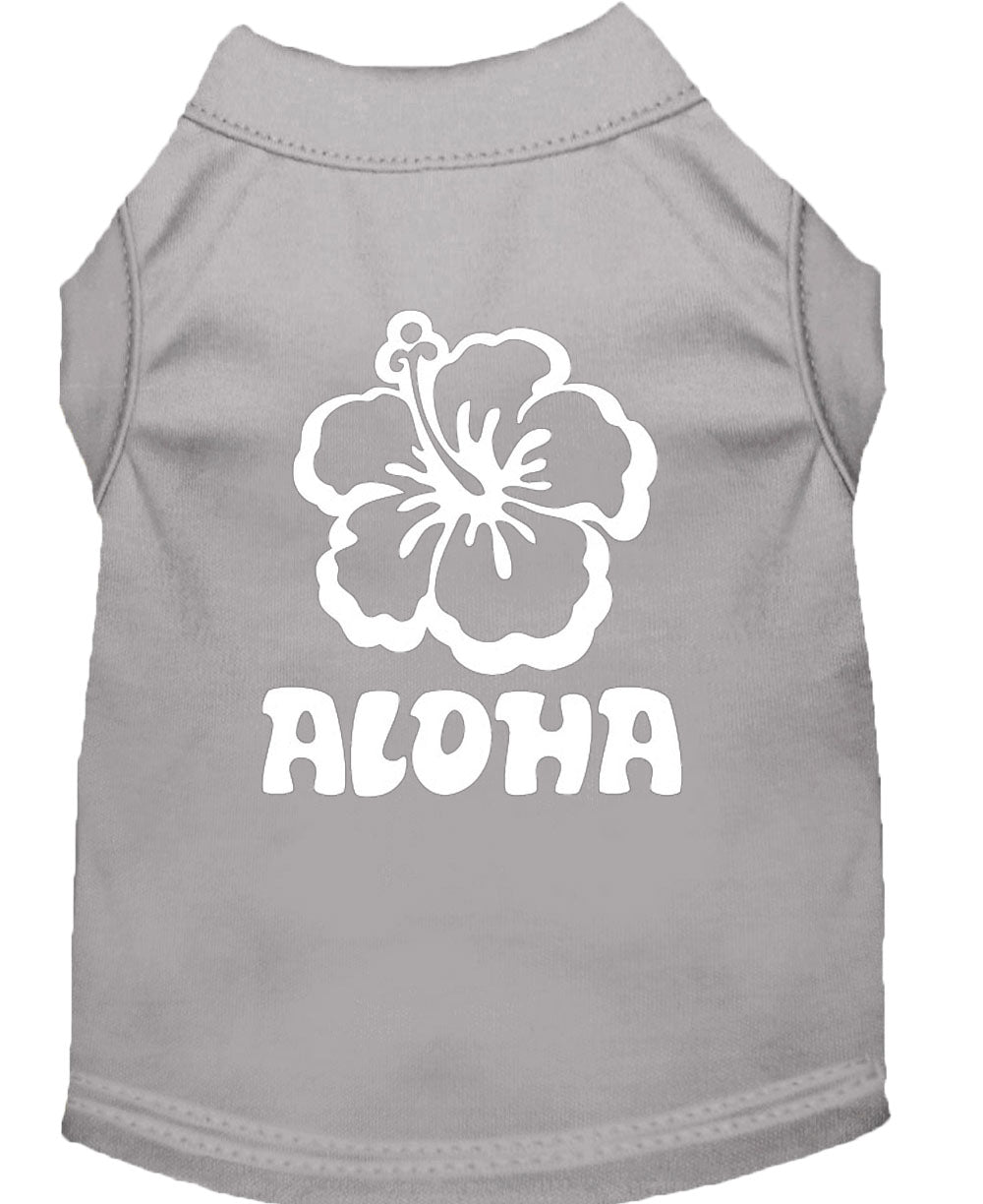 Pet Dog & Cat Shirt Screen Printed, "Aloha Flower"