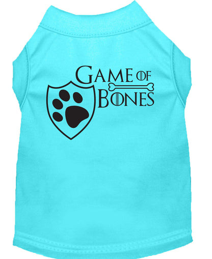 Pet Dog & Cat Shirt Screen Printed, "Game of Bones"